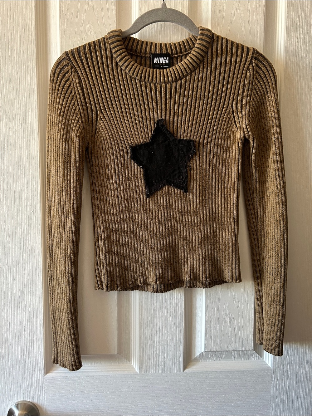 Minga London Star Brown Chunky Knit Jumper